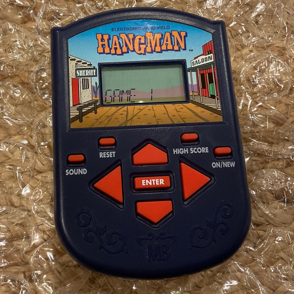 VINTAGE 1995, Hangman hand held game, EUC
